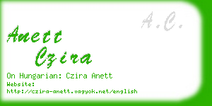 anett czira business card